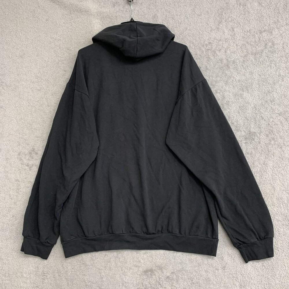 Adidas Men's Size 2X L Black Hoodie Pullover Cotton Blend  h1878 - Picture 2 of 6